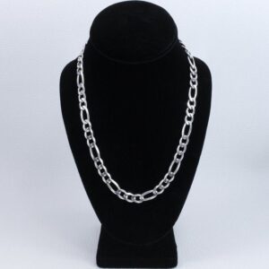 Medium Sterling Silver Figaro Necklace