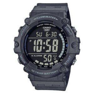 Casio - Dark Grey Big Digital Watch With Black Dial