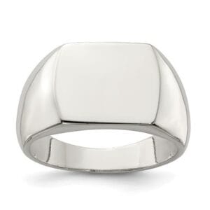Gents Silver Square Signet Ring