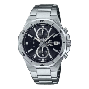 Casio Edifice - Steel Chronograph With Piano Black Dial