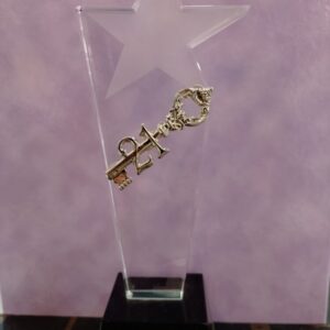 Star Crystal 21st on Black Crystal Base