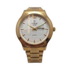 Gents Gold Initial Watch With Time & Date